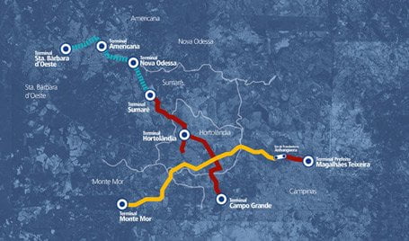 corredor metropolitano noroeste mapa pequeno