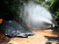 Defesa Civil de Campinas realiza simulado de soterramento com cenário realista e chuva simulada em Sousas