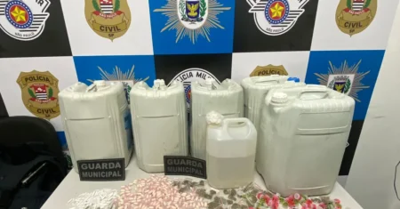 GM apreende 94 litros de lança-perfume e drogas no Jardim Telesp