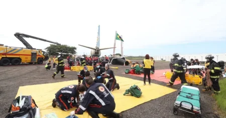 Simulado de acidente aéreo em Viracopos testa resposta da Rede Mário Gatti e integra equipes de emergência