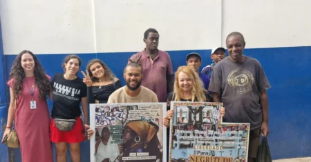 Arte doada ao Centro POP Sares II aborda racismo e feminicídio