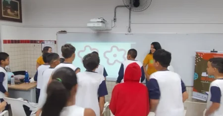 Escola Municipal Júlio de Mesquita, em Campinas, recebe sessão do projeto Cine Infância