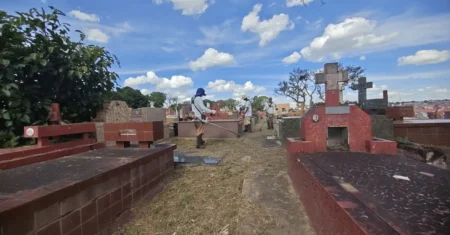 SETEC realiza serviços de manutenção nos cemitérios municipais para o Dia das Mães