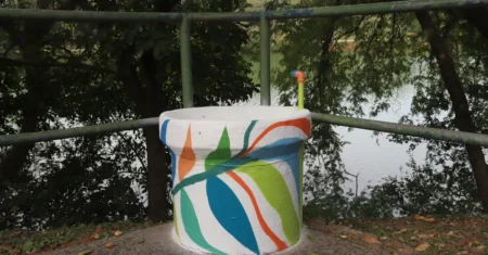 Concha Acústica do Taquaral ganha mural artístico inspirado na natureza e na conexão com a cidade