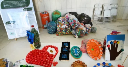 SerSol doa mais 150 quilos de tampinhas para o Centro Cultural Louis Braille