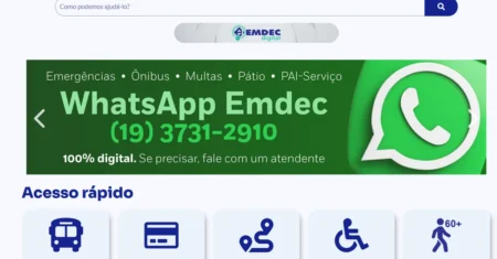Inovação: novo portal da Emdec prioriza serviços e informações ao cidadão