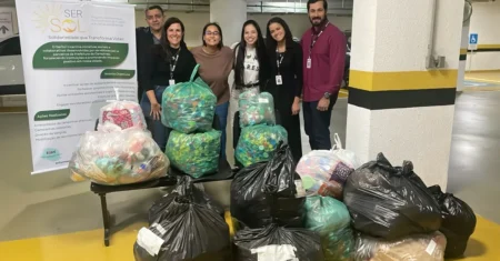 SerSol doa mais 130 quilos de tampinhas para a Ong Quem Ama Protege