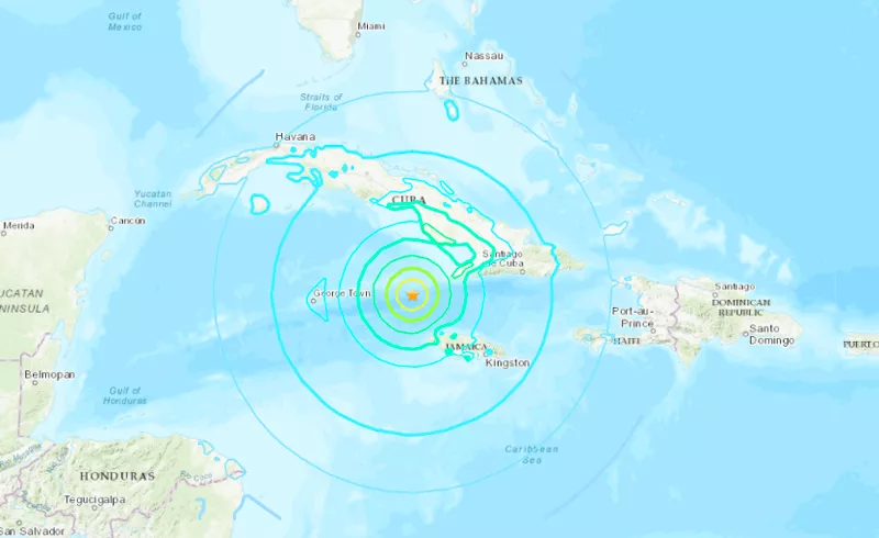 servico geologico dos estados unidos usgs gerou alerta de tsunami na regiao do caribe apos terremoto de 77 na escala richter