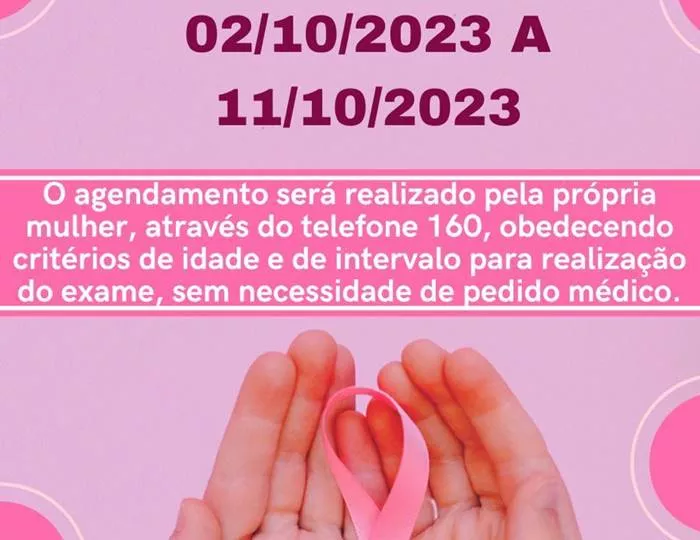 Exame gratuito de mamografia nos Shoppings Dom Pedro e Pq. das Bandeiras, em Campinas